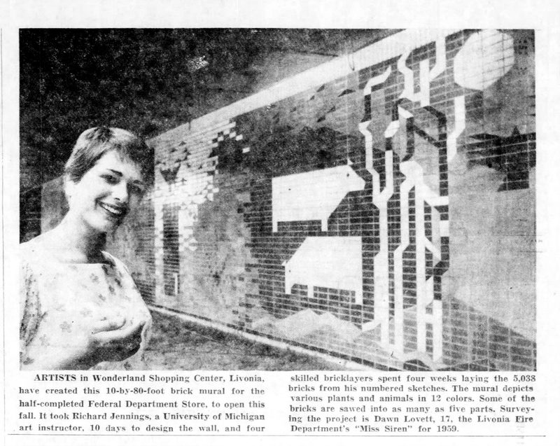 Wonderland Mall (Wonderland Shopping Center) - June 1959 Artist Murals